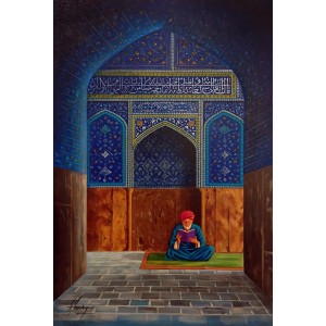 S. A. Noory, 24 x 36 Inch, Acrylic on Canvas, Figurative Painting, AC-SAN-244 S. A. Noory, 24 x 36 Inch, Acrylic on Canvas, Figurative Painting, AC-SAN-244